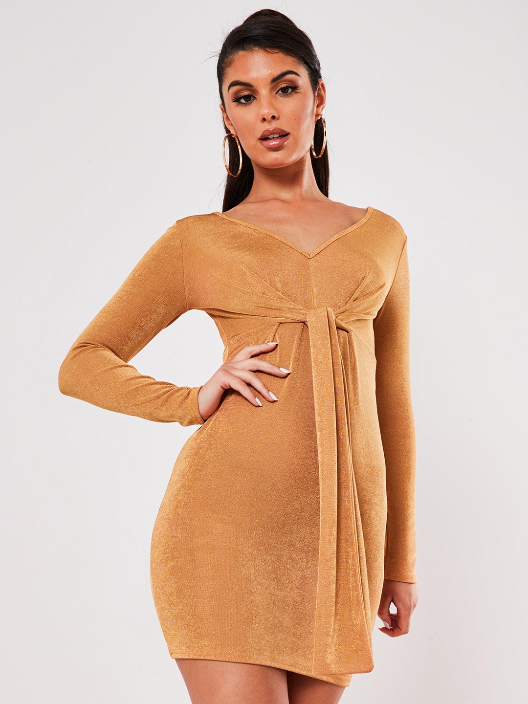 

Missguided Women Mustard Yellow Bodycon Dress