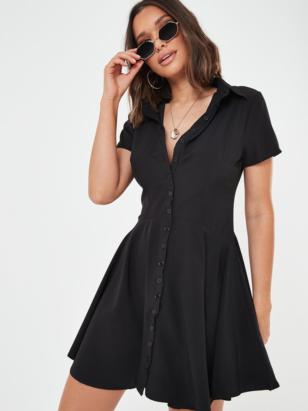 

Missguided Women Black A-Line Dress