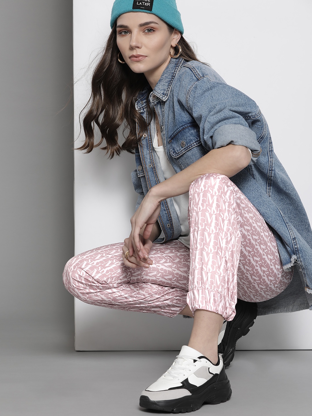 

Missguided Women Pink Printed Joggers