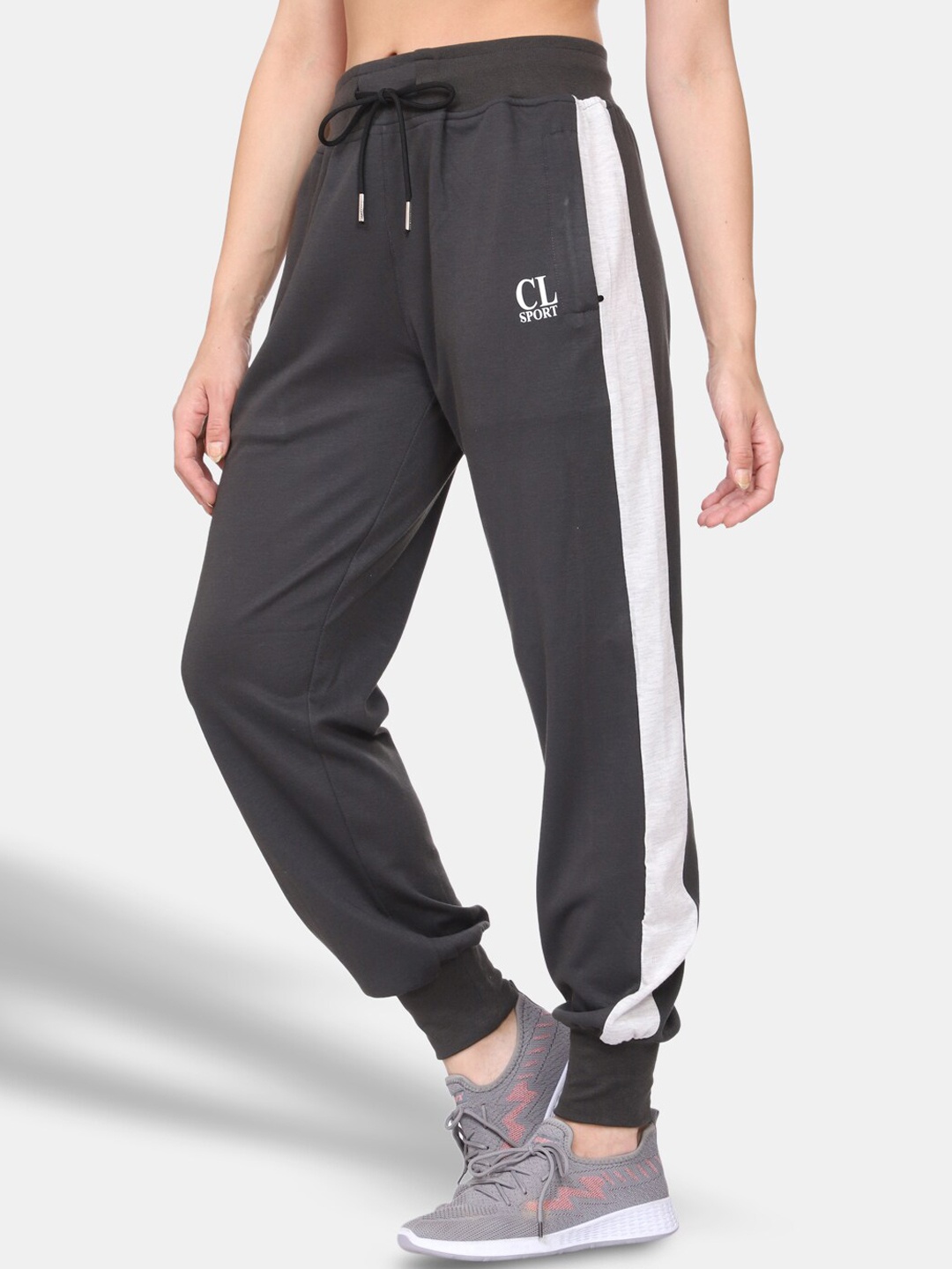 

CL SPORT Women Grey Solid Joggers