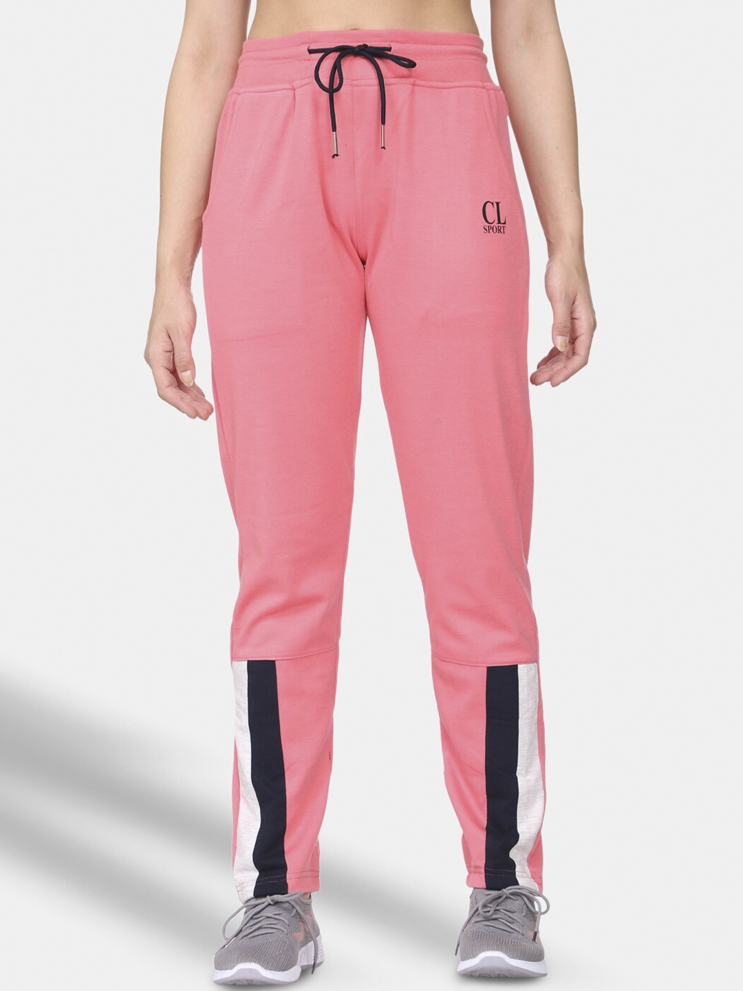 

CL SPORT Women Pink & White Colourblocked Joggers