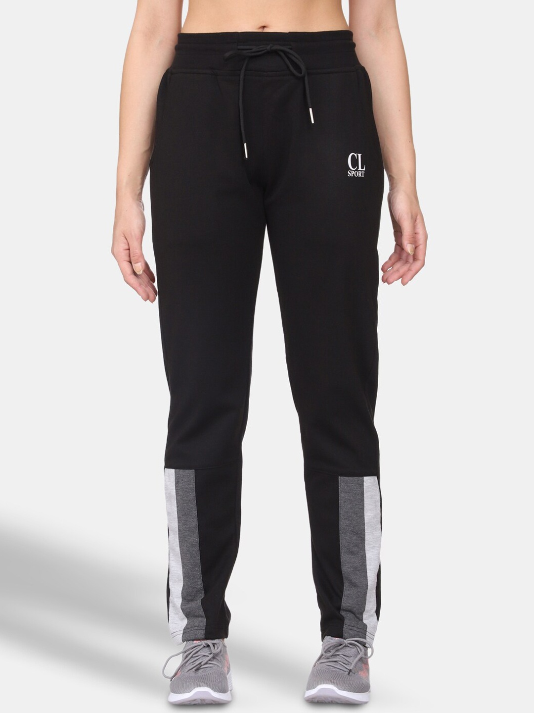 

CL SPORT Woman Black Colourblocked Joggers