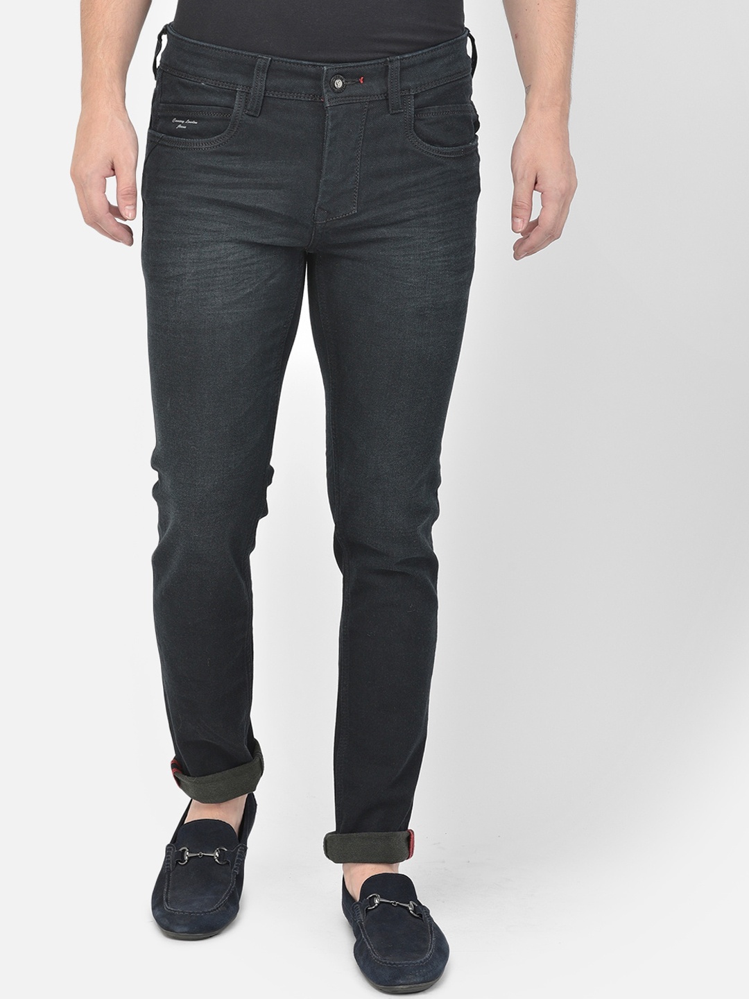 

Canary London Men Black Smart Skinny Fit Low-Rise Stretchable Jeans