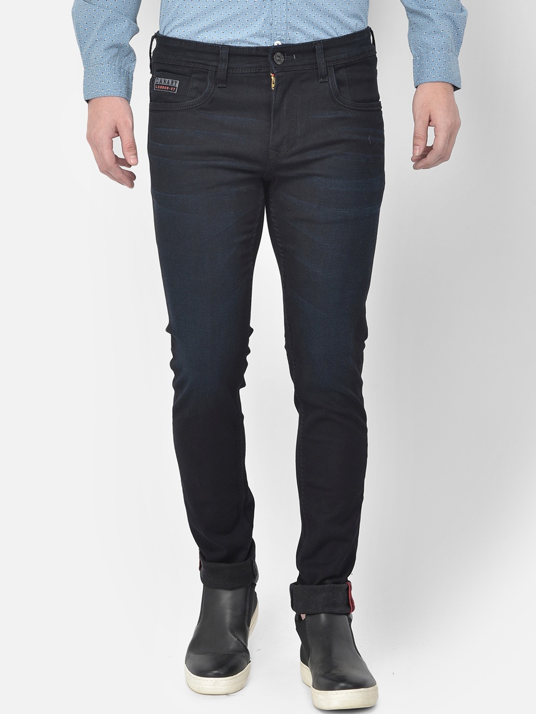 

Canary London Men Blue Smart Skinny Fit Low-Rise Stretchable Jeans