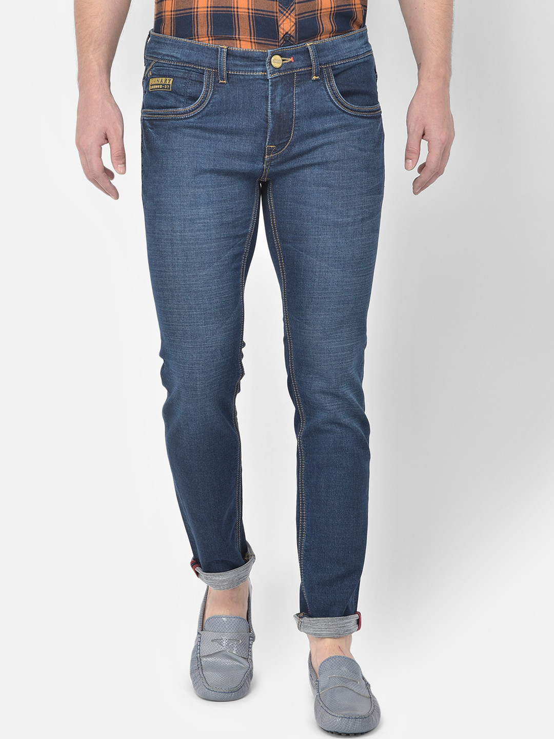 

Canary London Men Blue Smart Skinny Fit Low-Rise Light Fade Stretchable Jeans