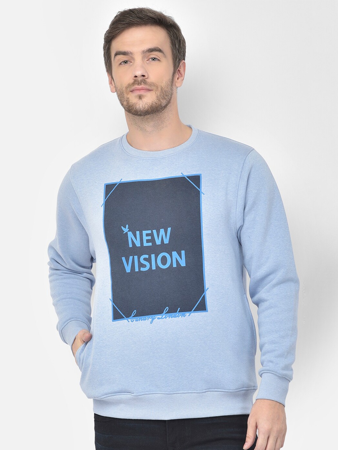 

Canary London Men Blue Printed Sweatshirt