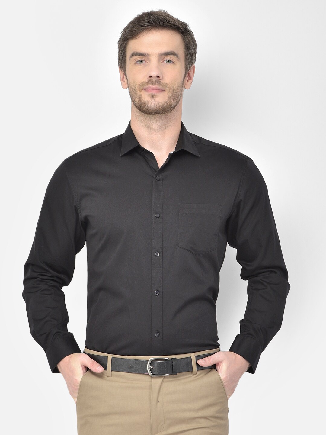 

Canary London Men Black Smart Formal Shirt
