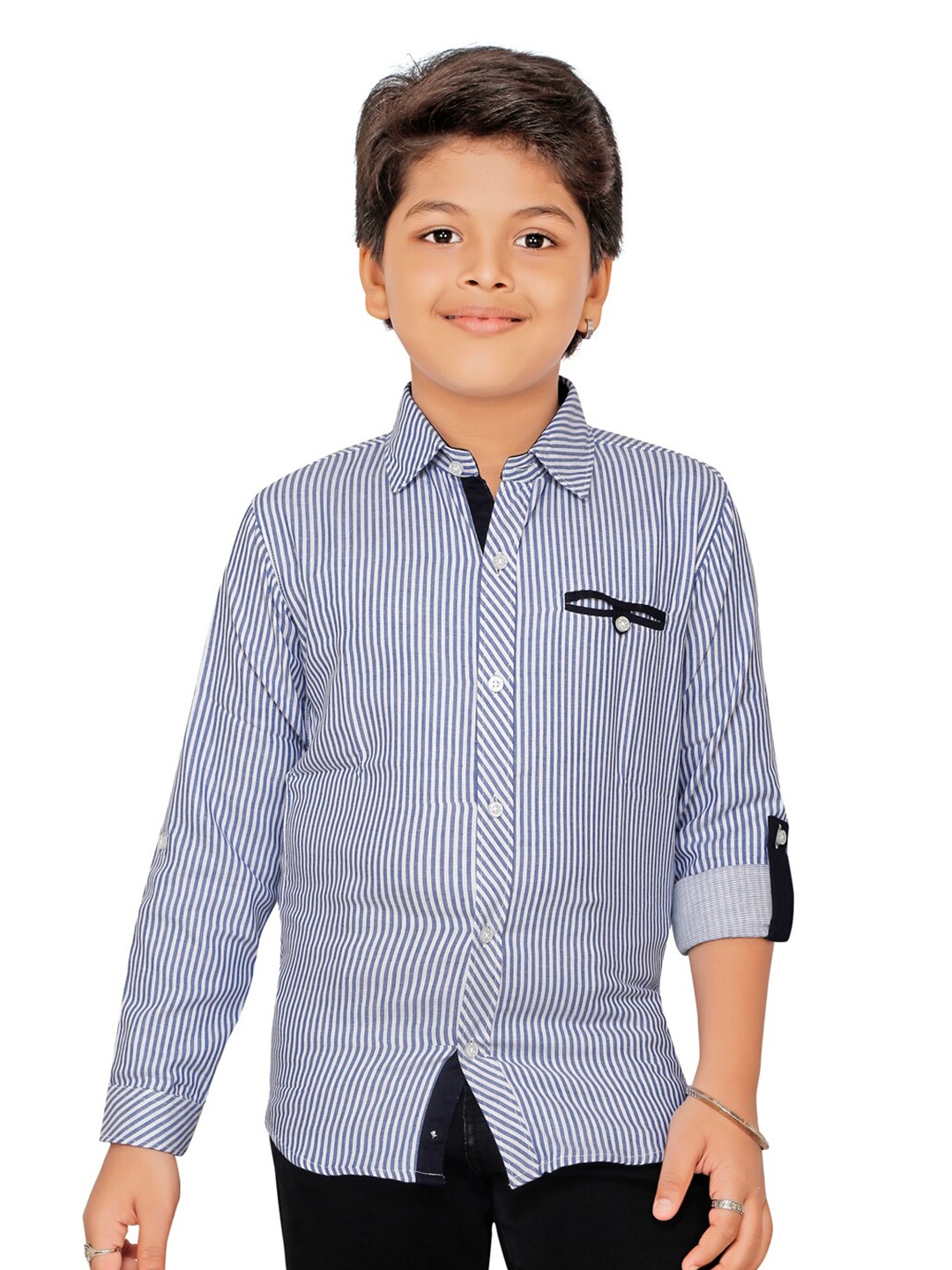 

RIKIDOOS Boys Blue Checked Casual Shirt