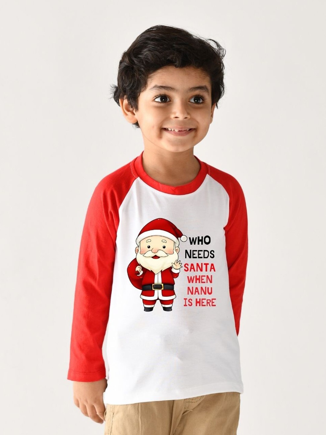 

KNITROOT Kids White & Red Printed T-shirt