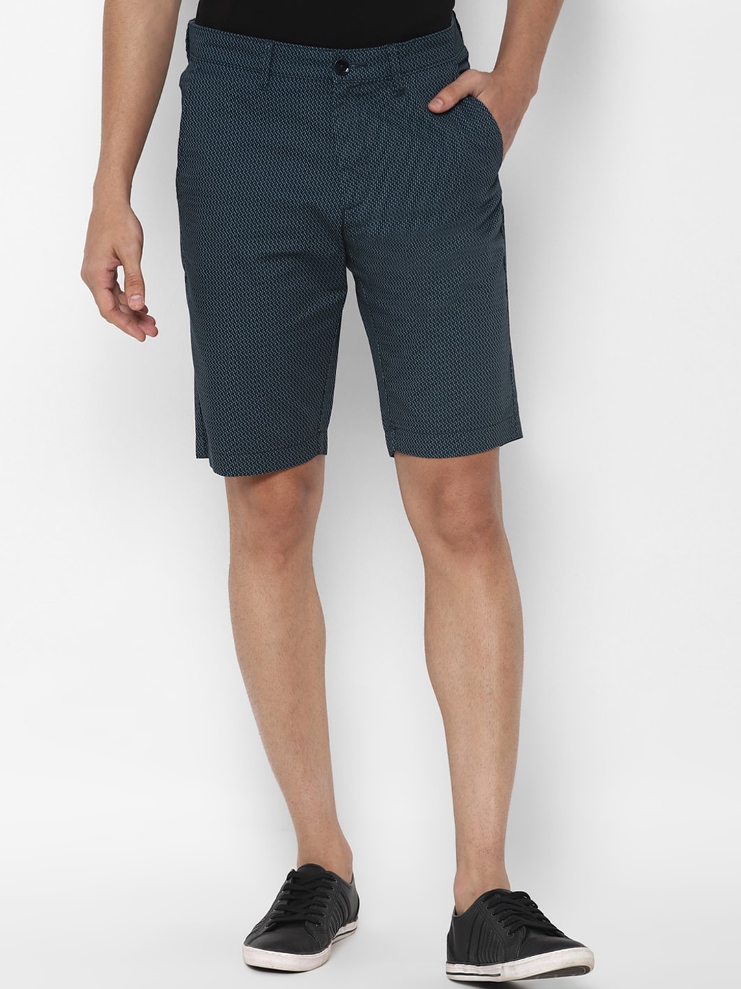 

Allen Solly Men Navy Blue Slim Fit Shorts