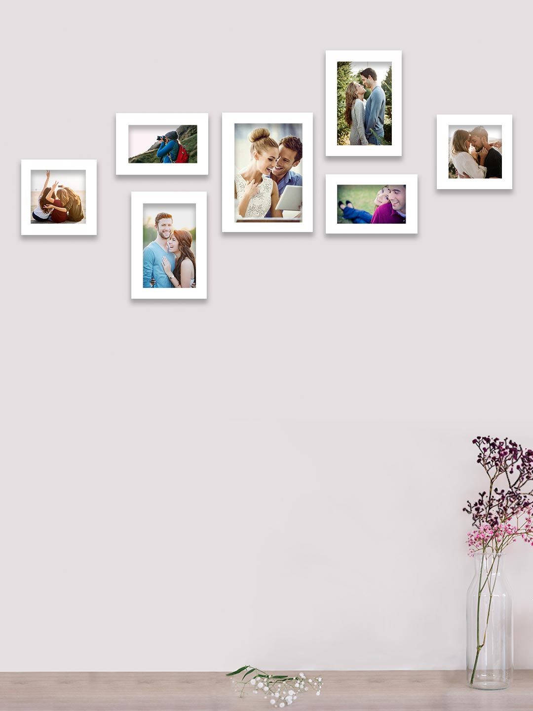 

Art Street Set of 7 White Solid Wooden Photo Frame