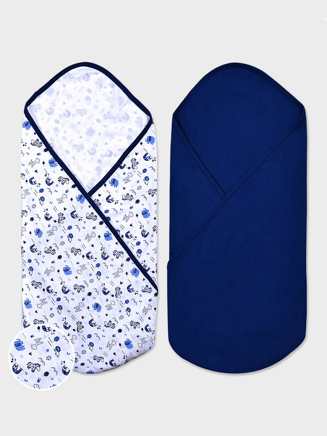 

MiArcus Kids Pack Of 2 Swaddle Wraps, White