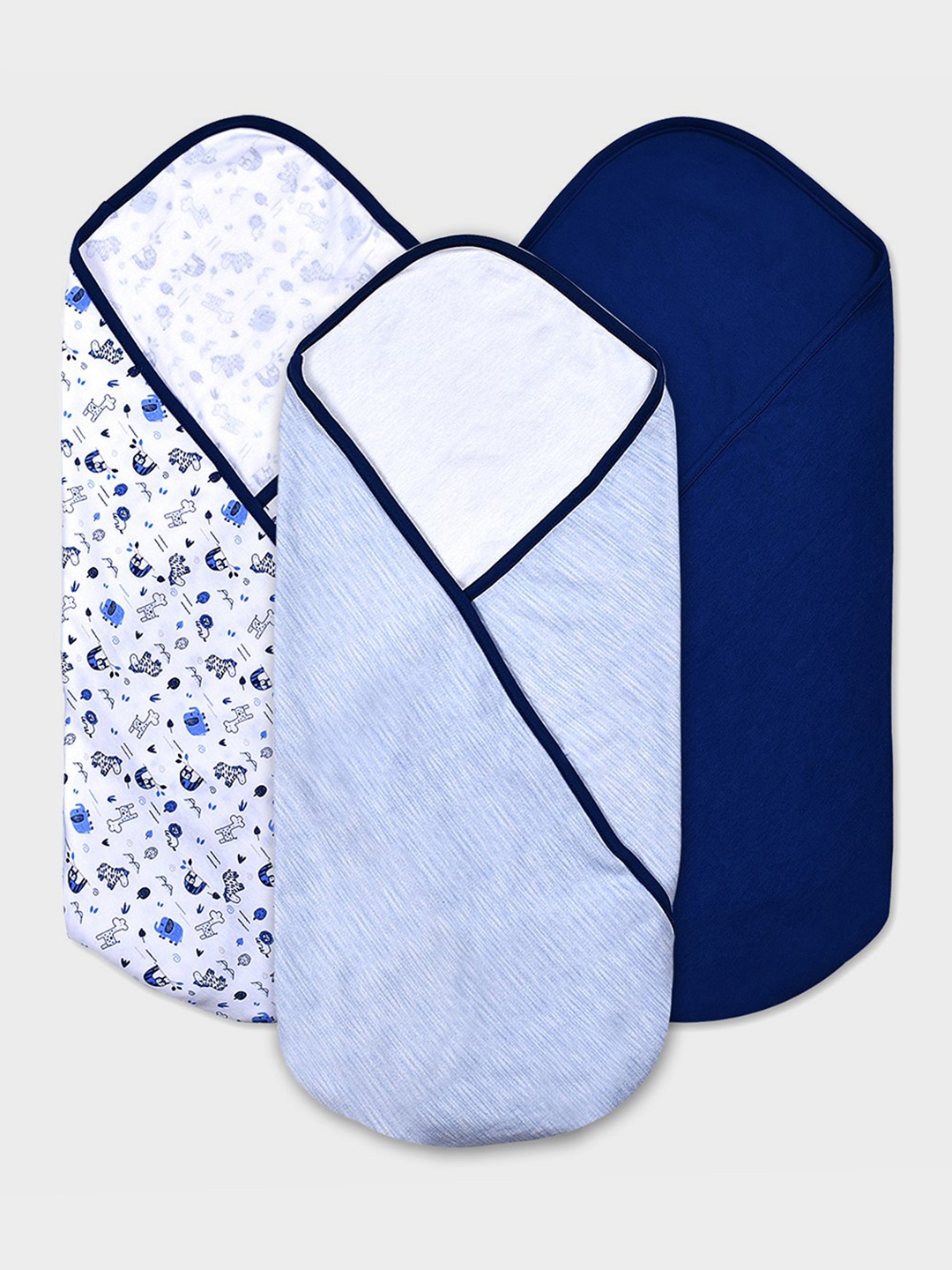 

MiArcus Kids Pack Of 2 Swaddle Wraps, Blue