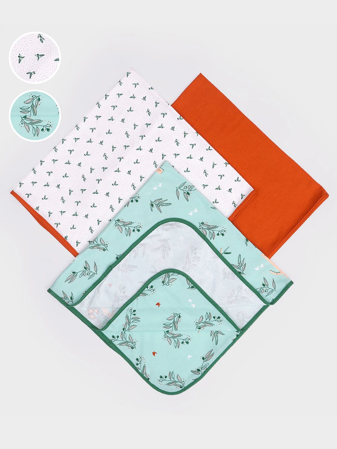 

MiArcus Kids Pack Of 3 Pure Cotton Swaddle Wraps, Multi