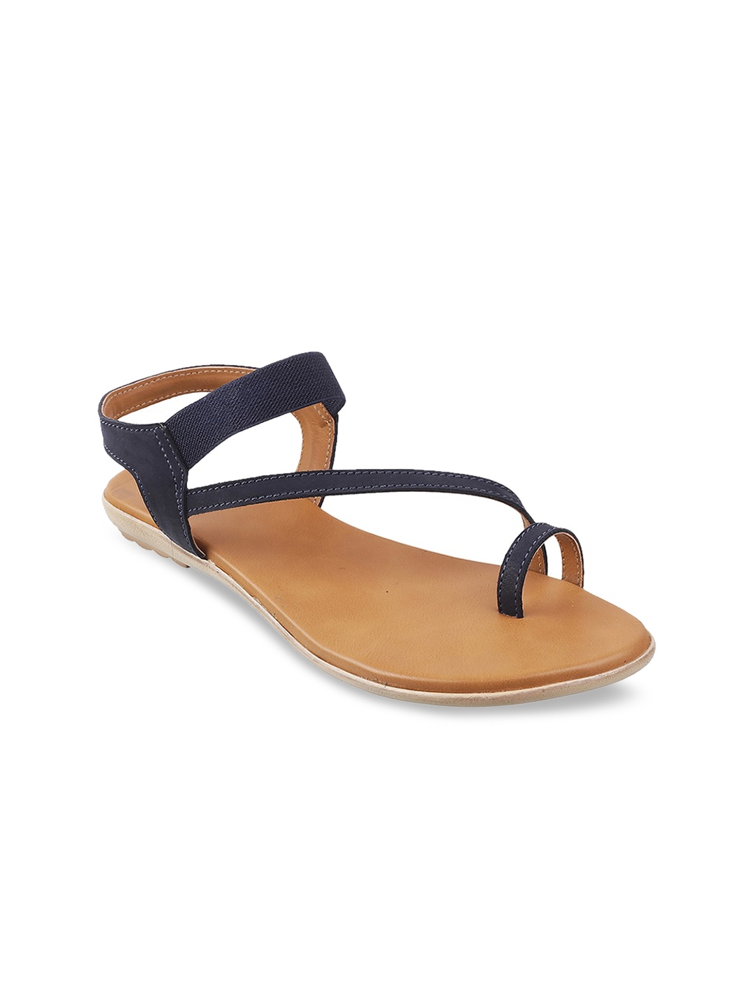 

Mochi Women Blue One Toe Flats