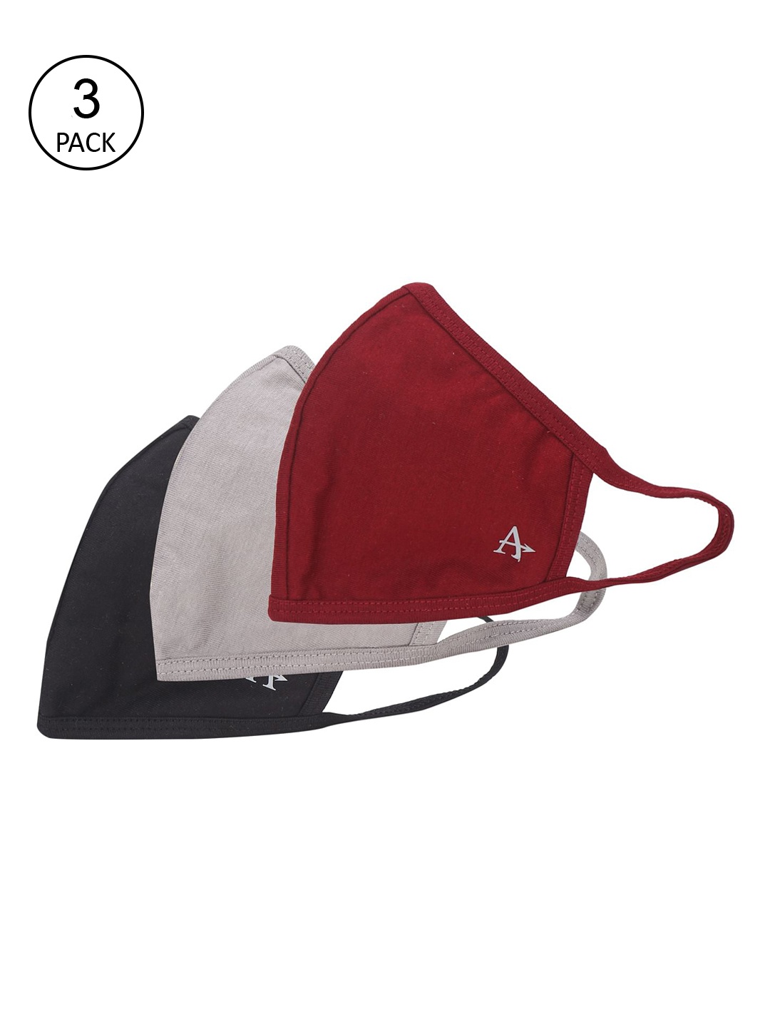 

Arrow Unisex Pack Of 3 Assorted Reusable Outdoor Cotton 3-Ply Cloth Masks