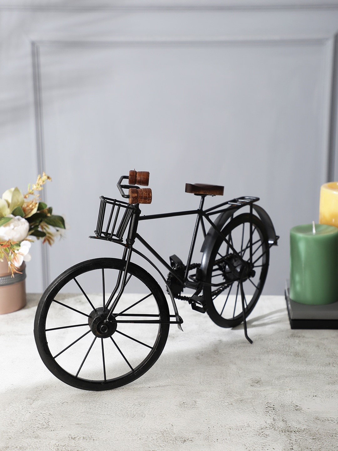 

EXIM DECOR Black Handcrafted Iron Bicycle Showpiece