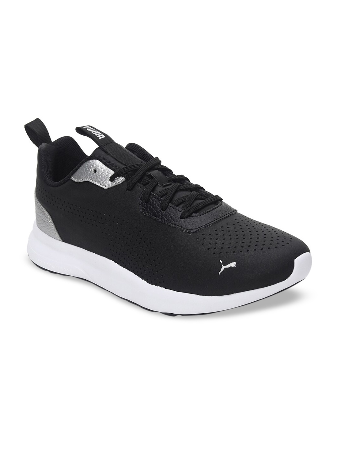 

Puma Unisex Black Perforated Low Textured Sneakers