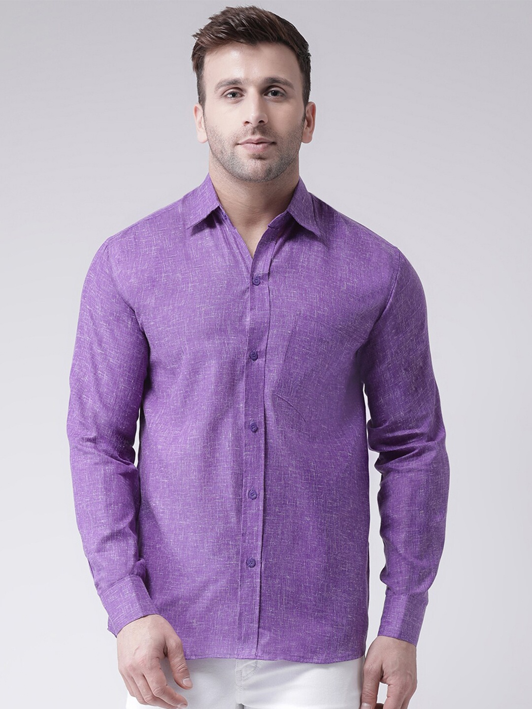 

KHADIO Men Lavender Casual Shirt