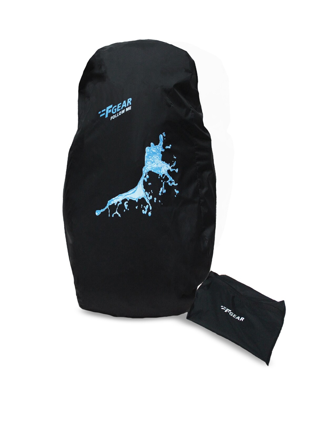 

F Gear Black & Blue Printed Cascade Big Rucksack Bag Rain Cover