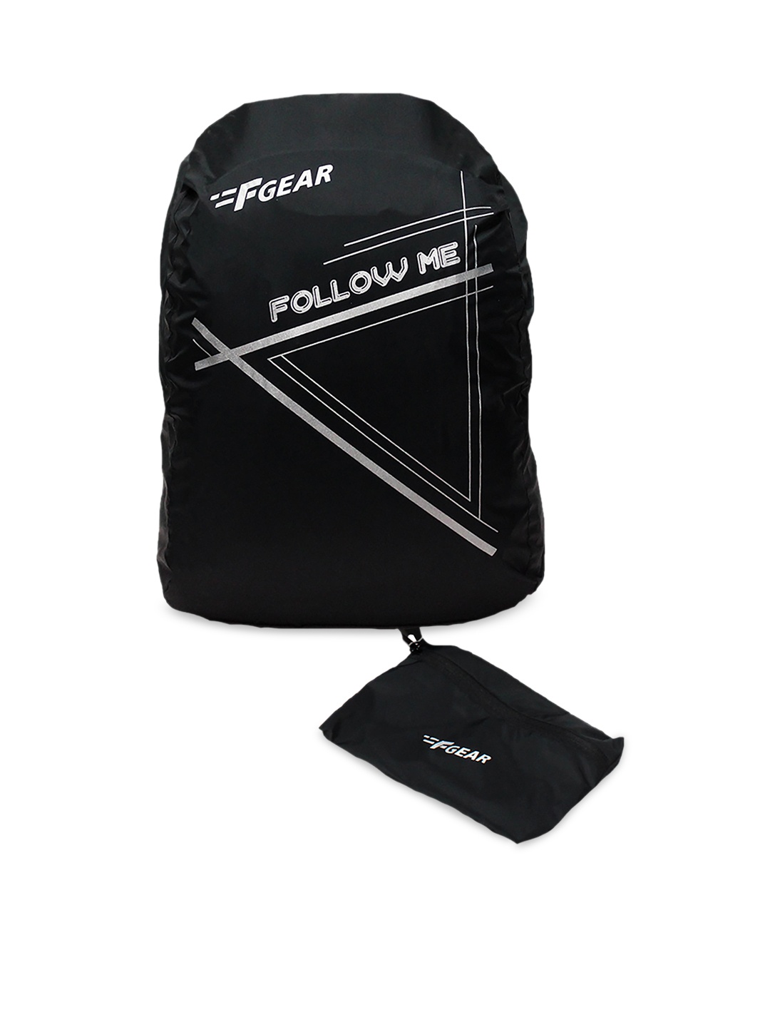 

F Gear Black Printed Backpack With Rain Cover