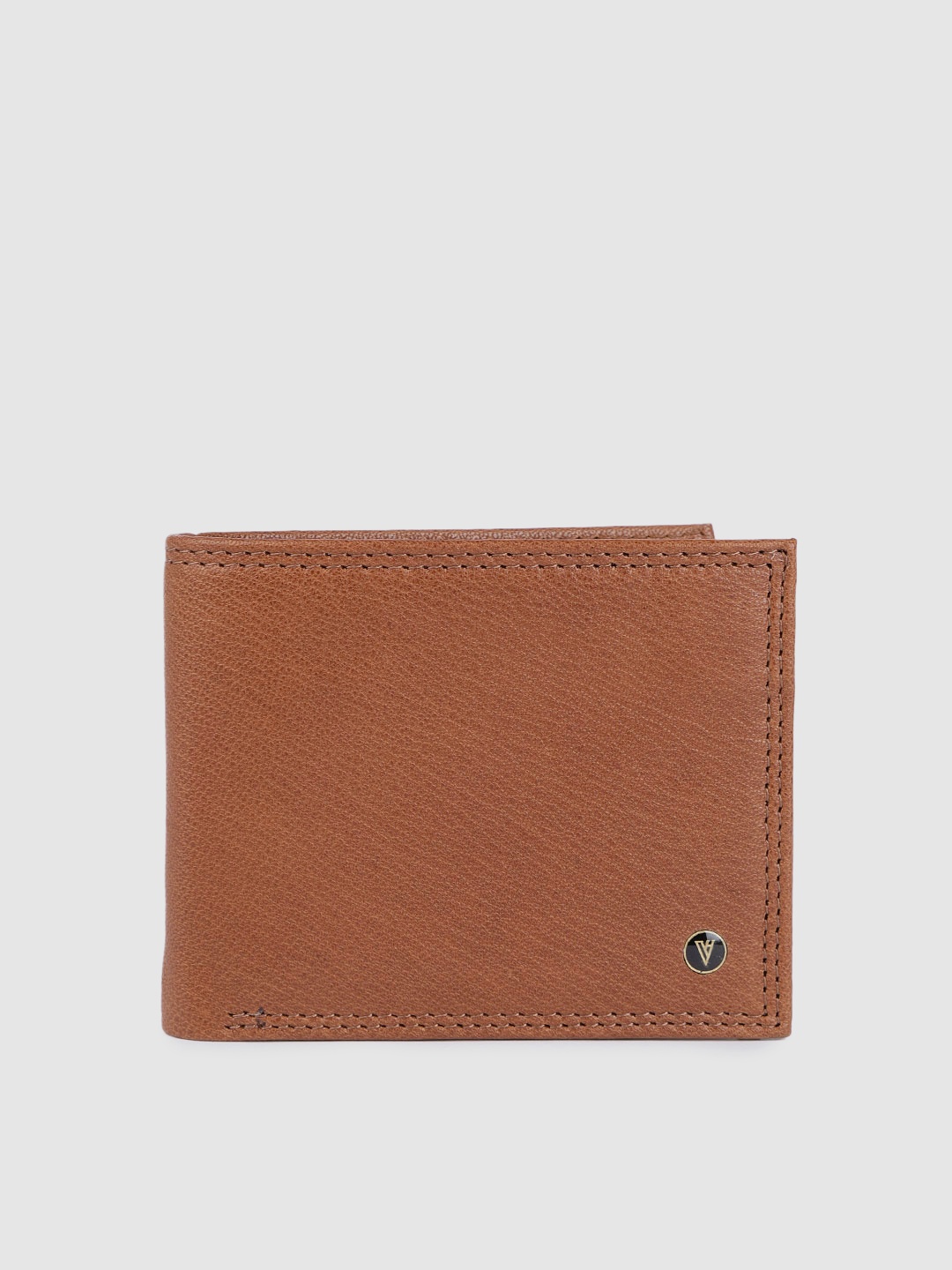 

Van Heusen Men Tan Solid Leather Two Fold Wallet