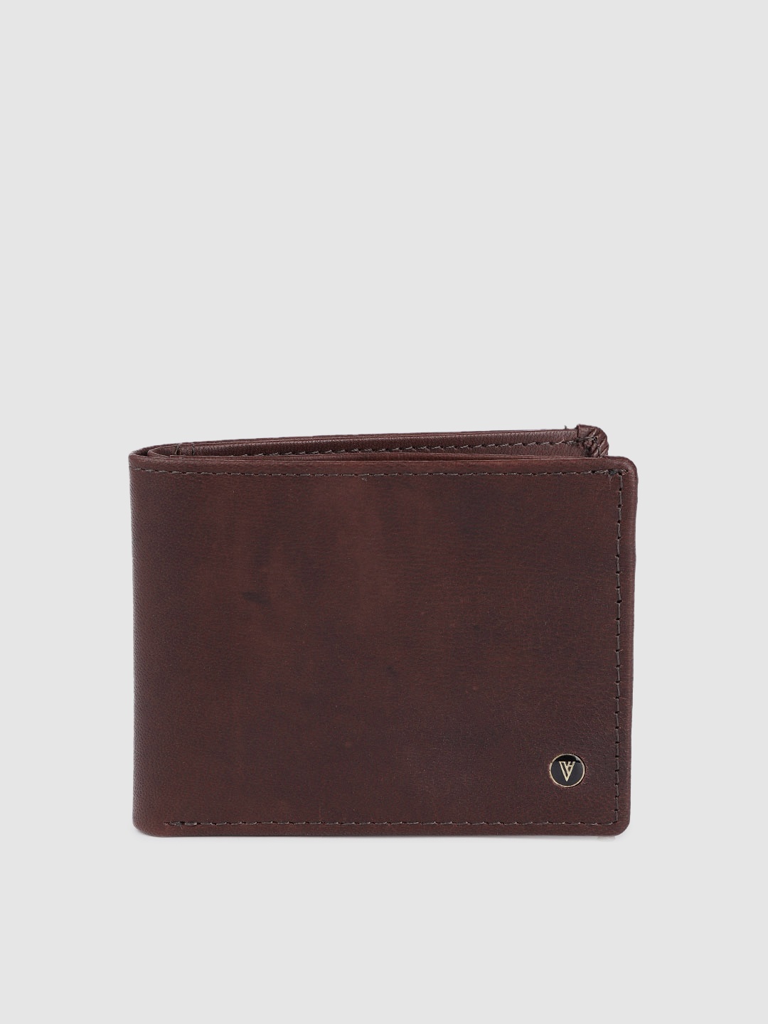 

Van Heusen Men Brown Solid Leather Two Fold Wallet