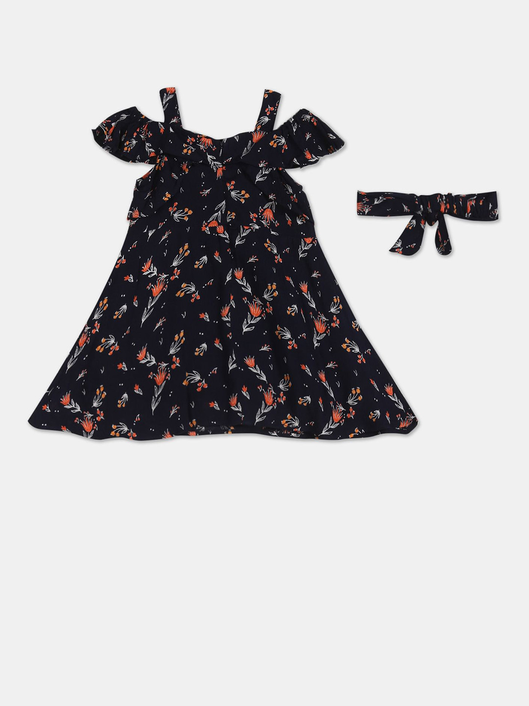 

Donuts Blue Floral A-Line Dress