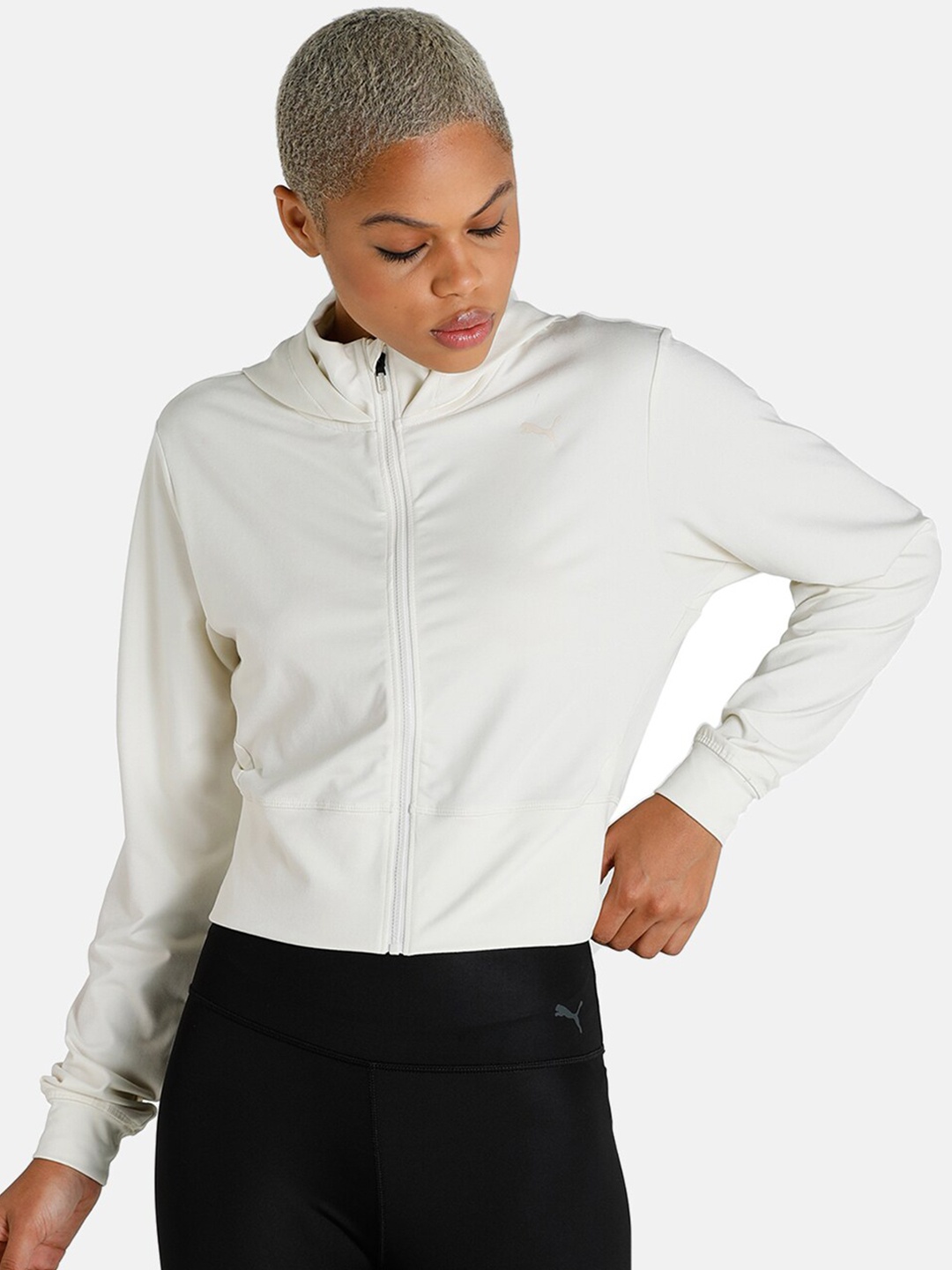 

Puma Studio Yogini Full-Zip Woven Sporty Jacket, White