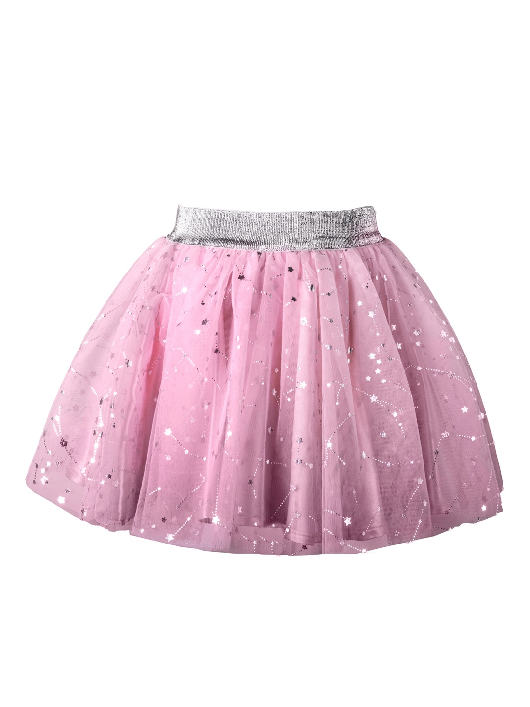 

Hunny Bunny Girls Pink Embellished Flared Length Skirt