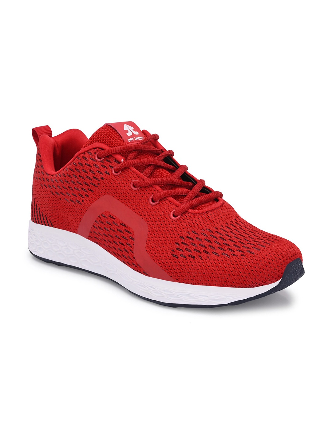 

OFF LIMITS Men Red Mesh Running Non-Marking Shoes