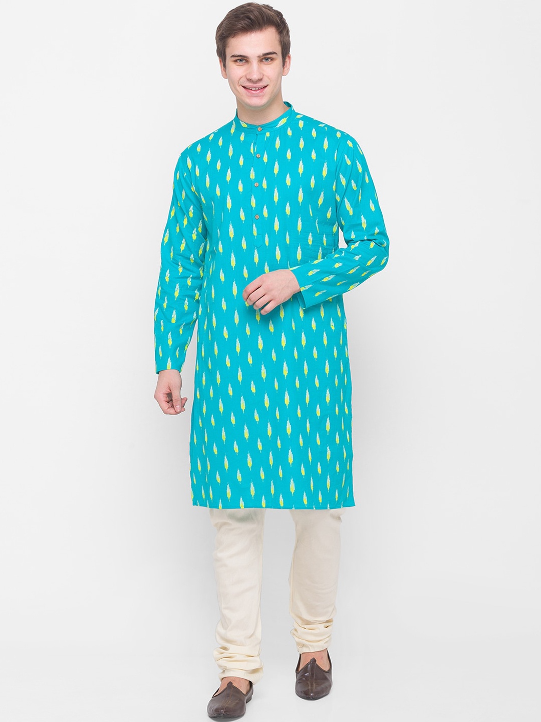 

Globus Men Blue Printed Kurta