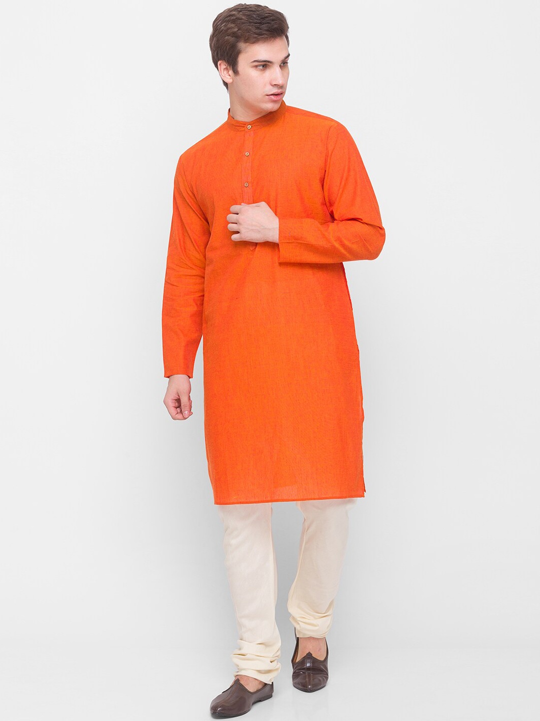 

Globus Men Orange Kurta
