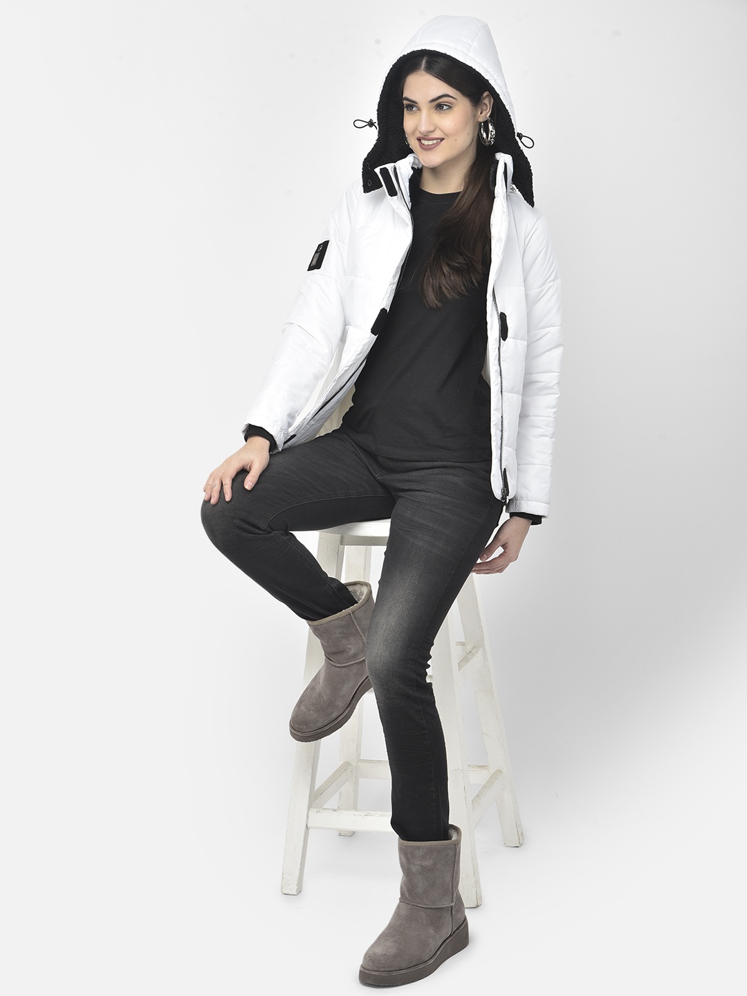 

Crimsoune Club Women White Padded Jacket