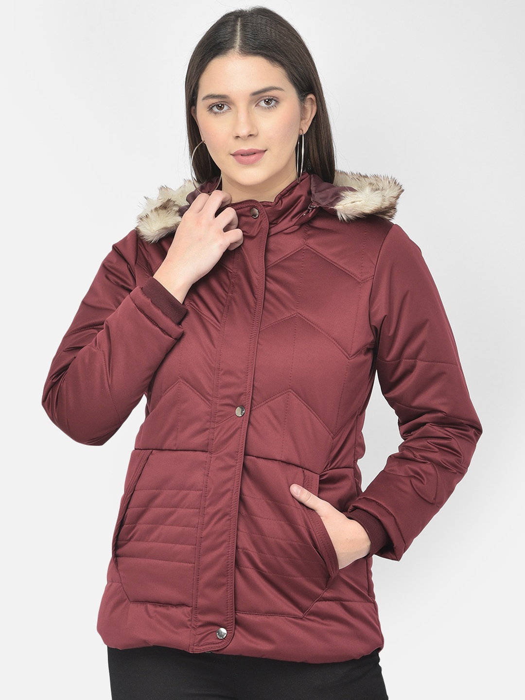 

Crimsoune Club Women Maroon Padded Jacket