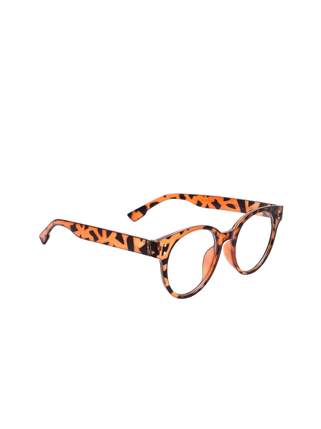 

Peter Jones Eyewear Unisex Brown & Orange Abstract Full Rim Round Frames AG18049DA
