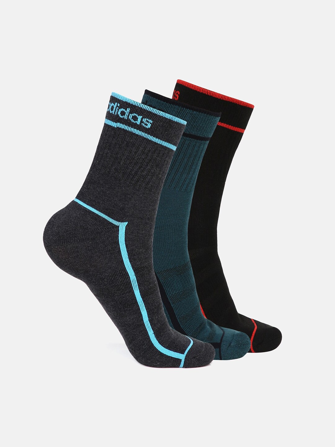 

ADIDAS Men Pack Of 3 Assorted Ankle Length Socks