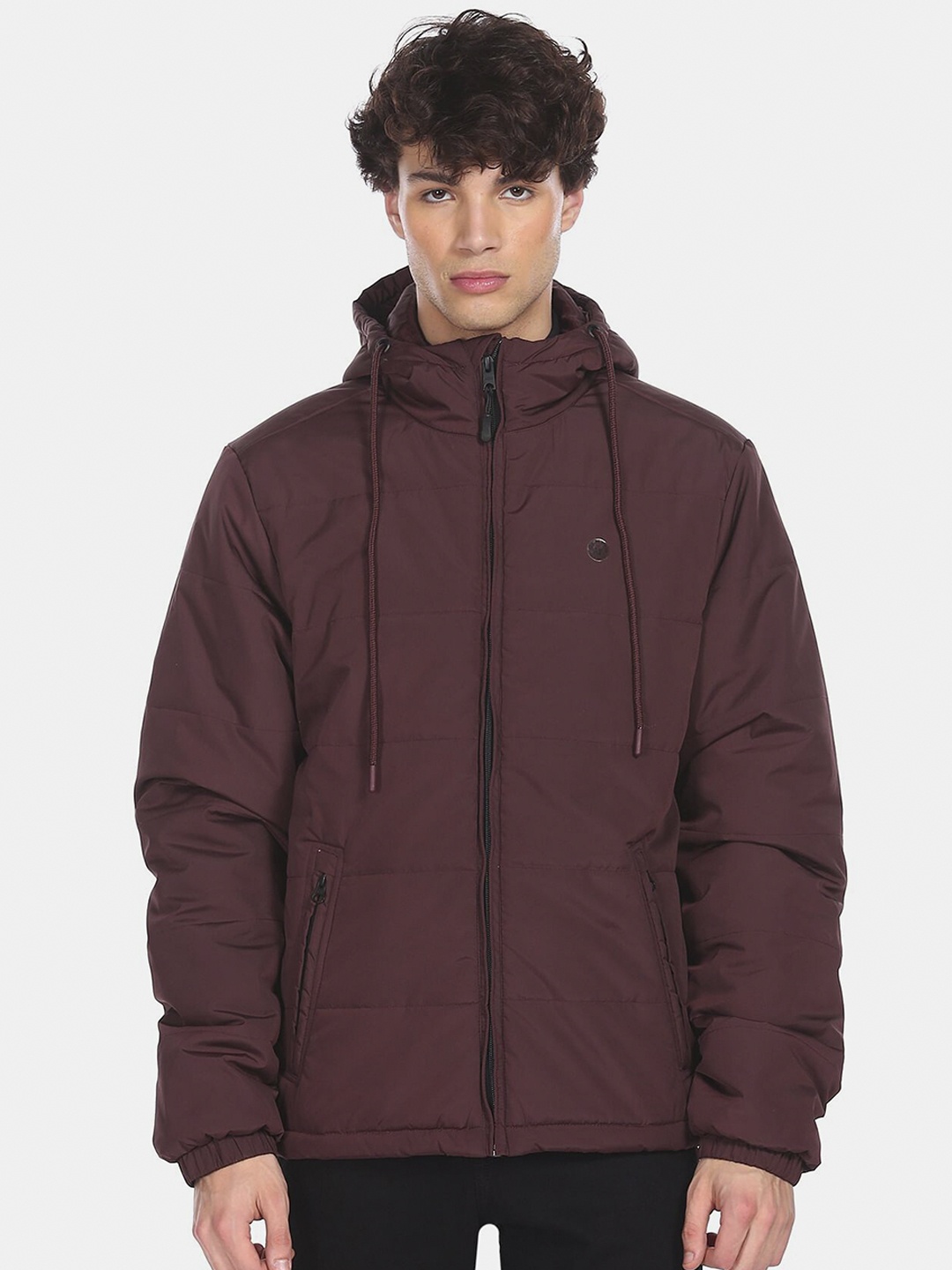 

Aeropostale Men Maroon Puffer Jacket