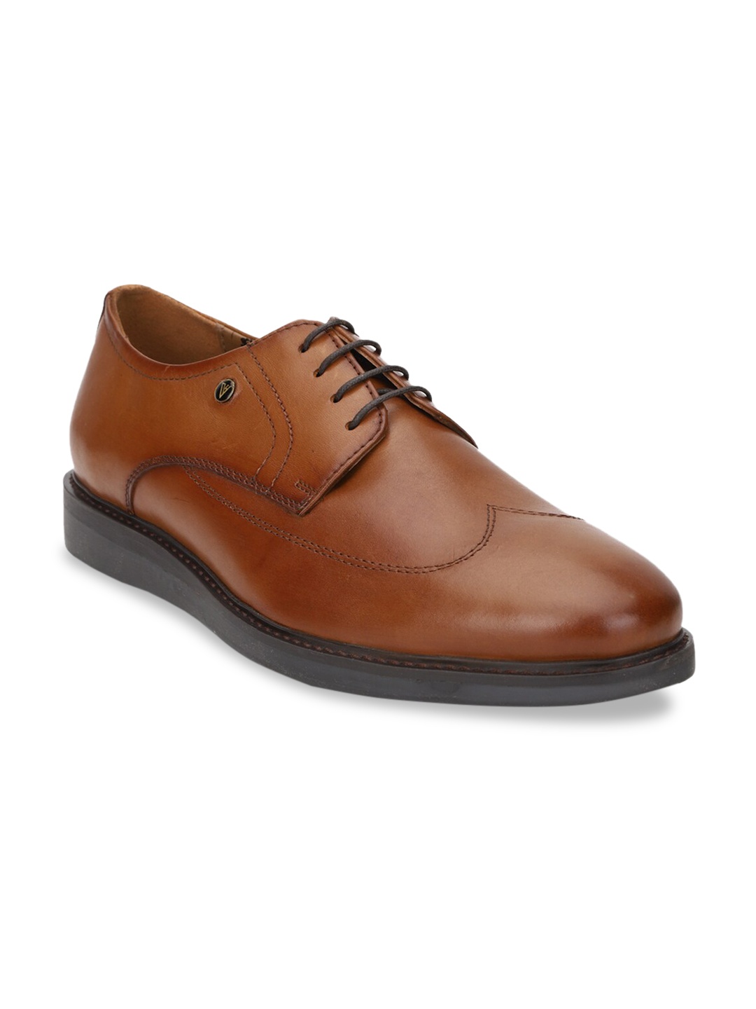 

Van Heusen Men Brown Leather Formal Derbys