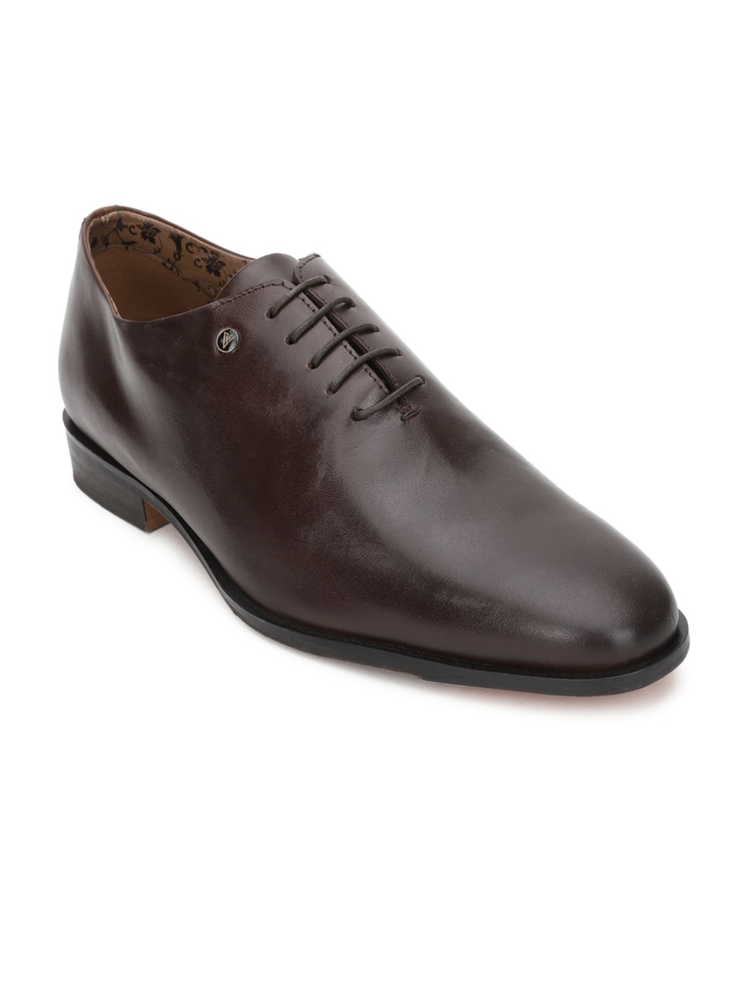 

Van Heusen Men Brown Solid Leather Formal Oxfords