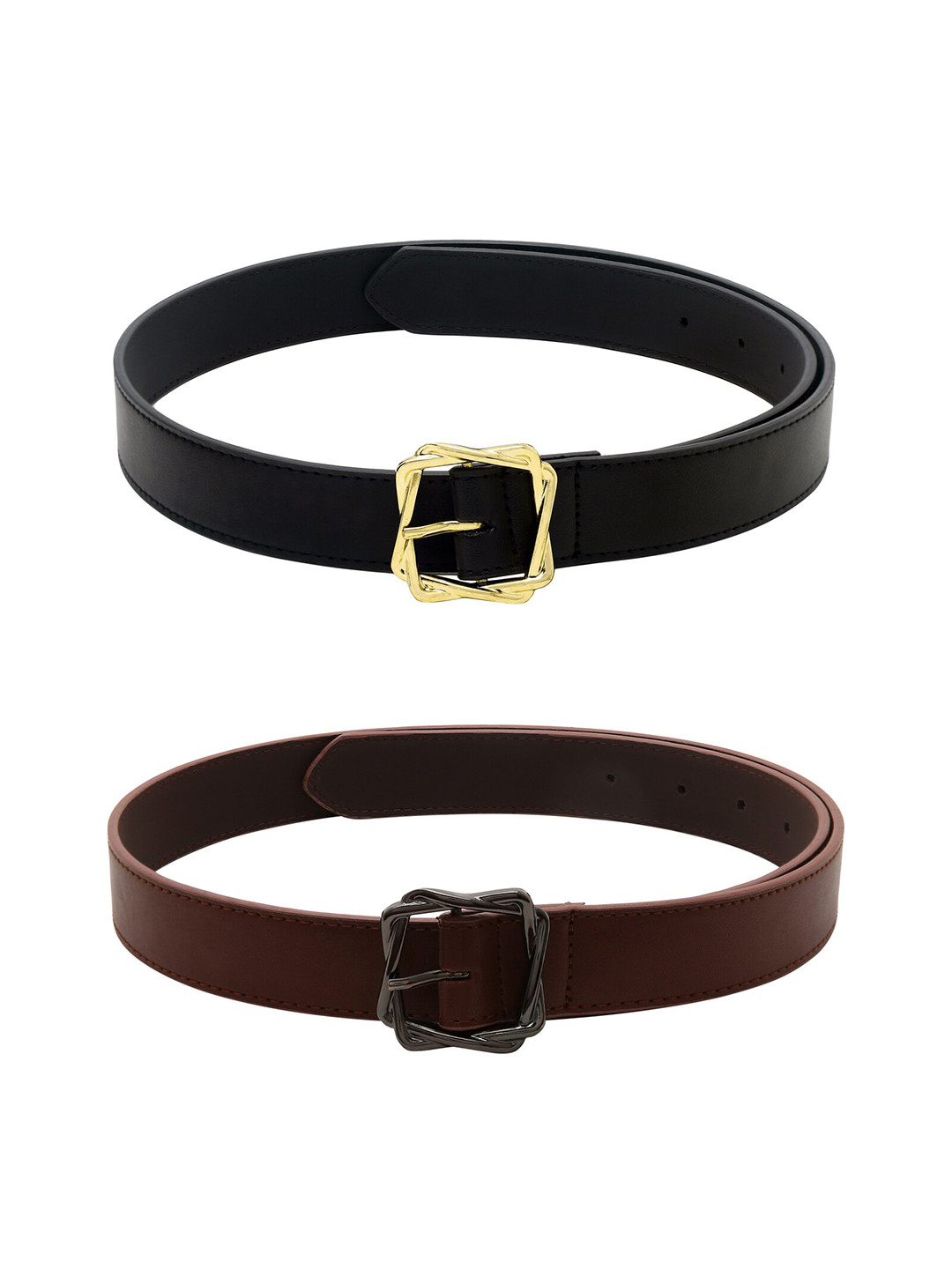 

CRUSSET Women Set Of 2 Belts, Black