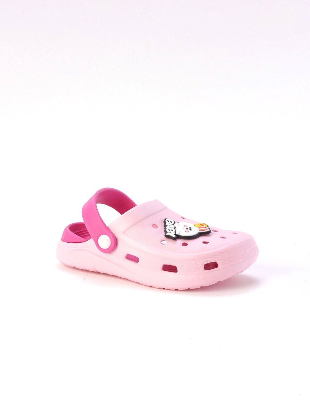 

Lil Lollipop Kids Pink & White Printed Clogs