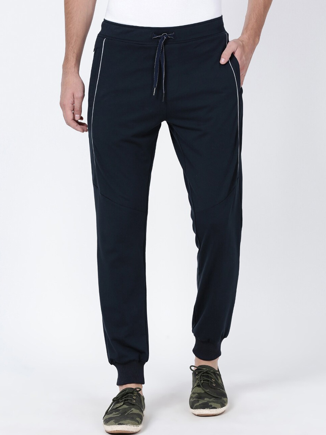 

t-base Men Navy Blue Solid Joggers