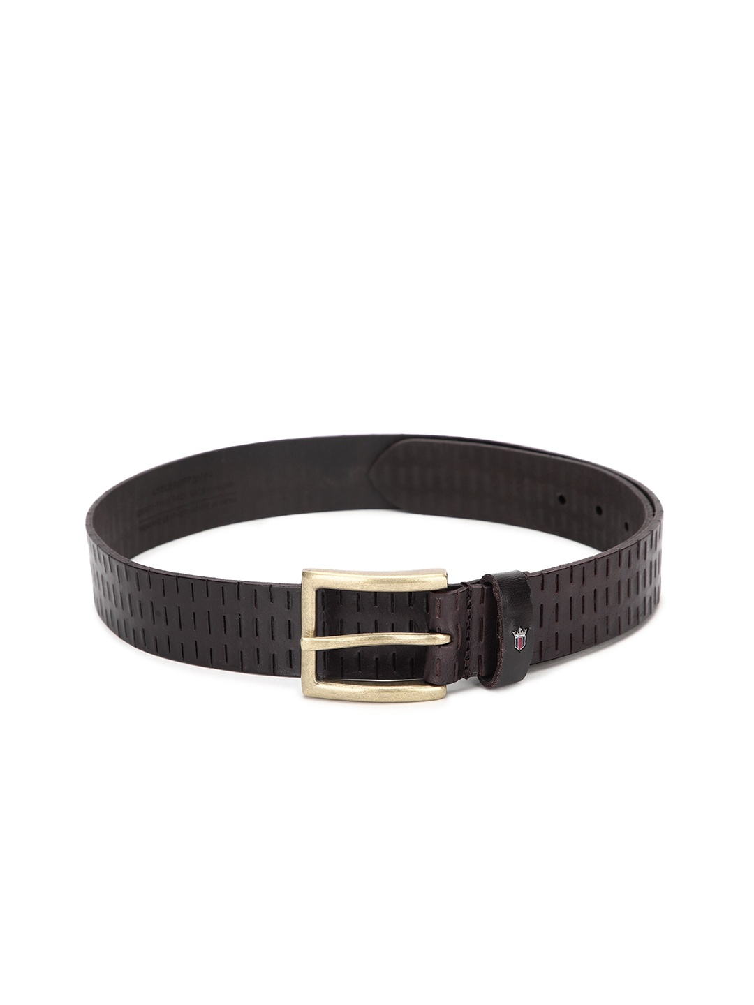 

Louis Philippe Men Brown Textured Leather Belt