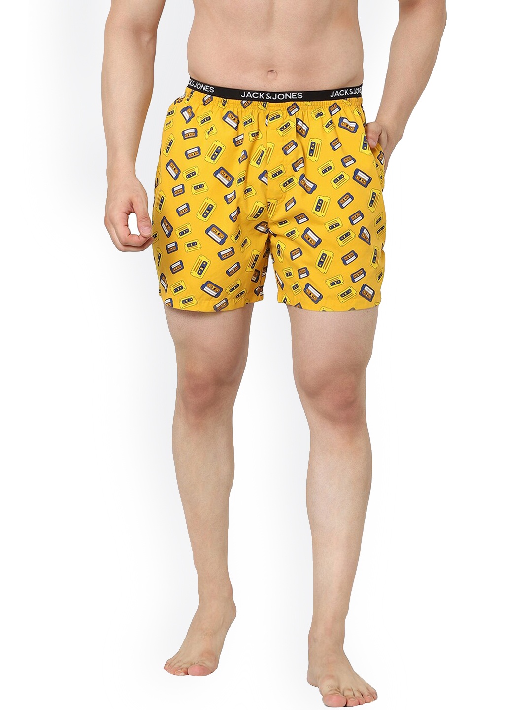 

Jack & Jones Men Yellow Printed Boxers