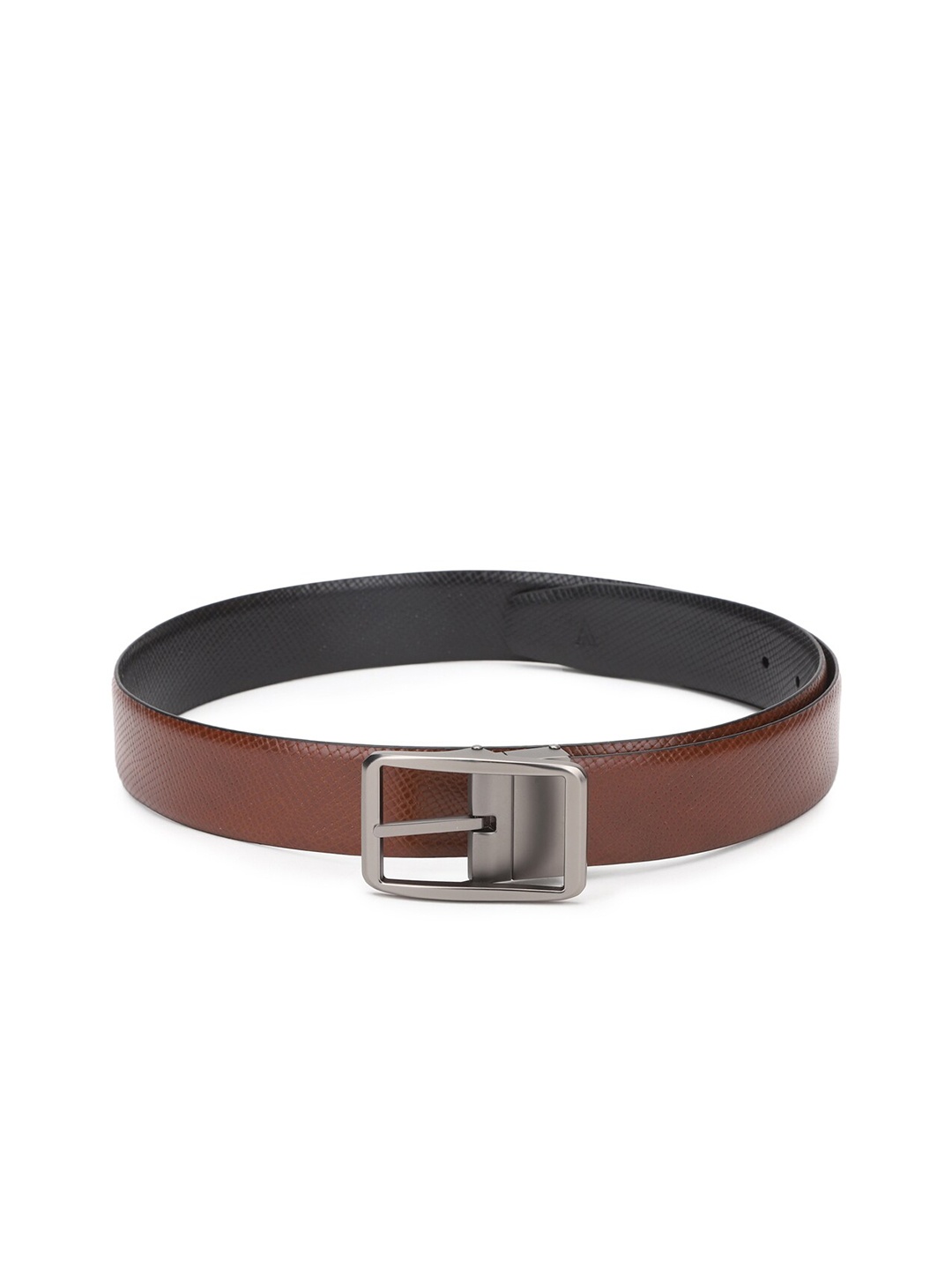 

Van Heusen Men Brown Textured Leather Formal Belt