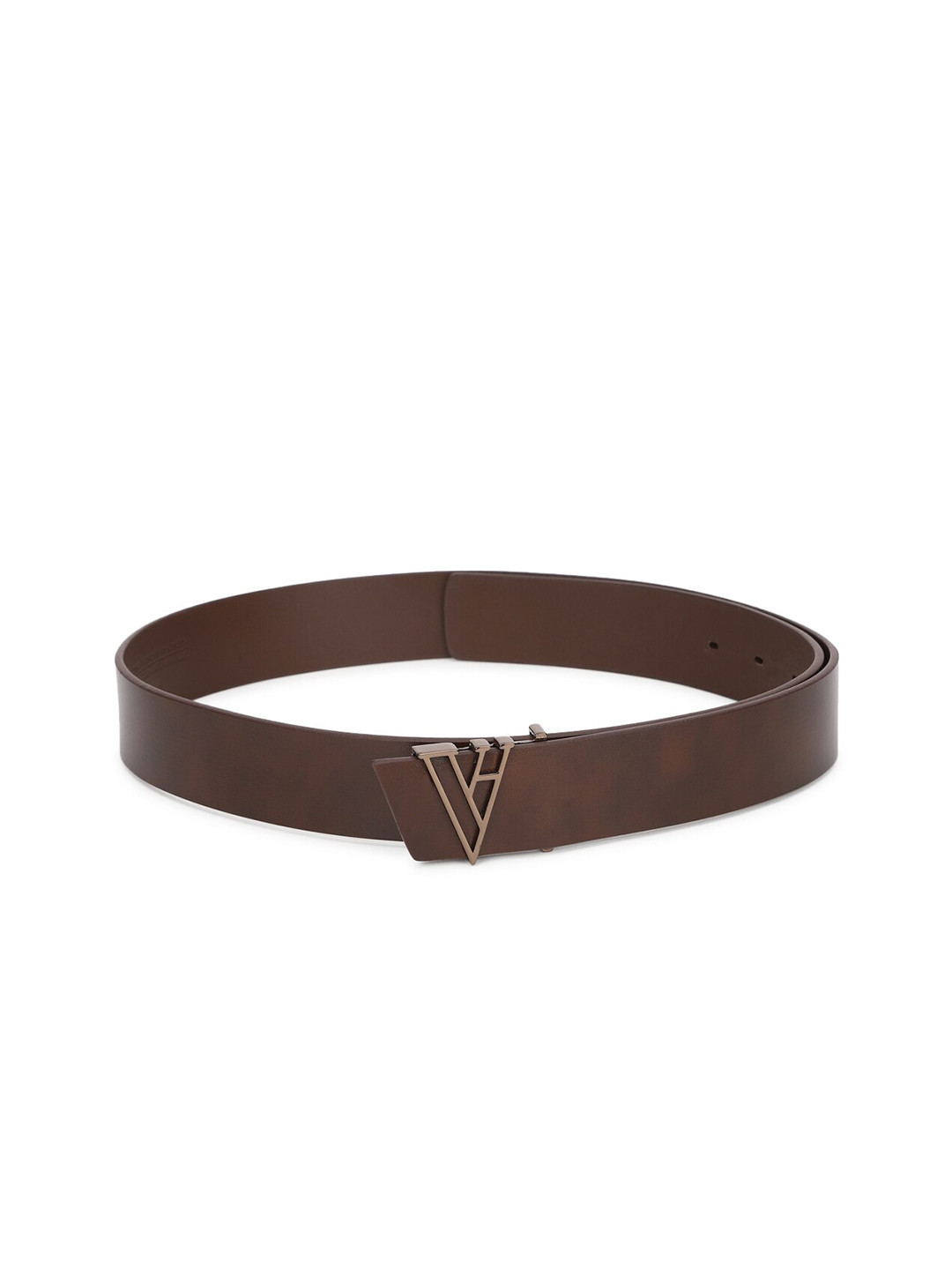 

Van Heusen Men Brown Textured Leather Casual Belt