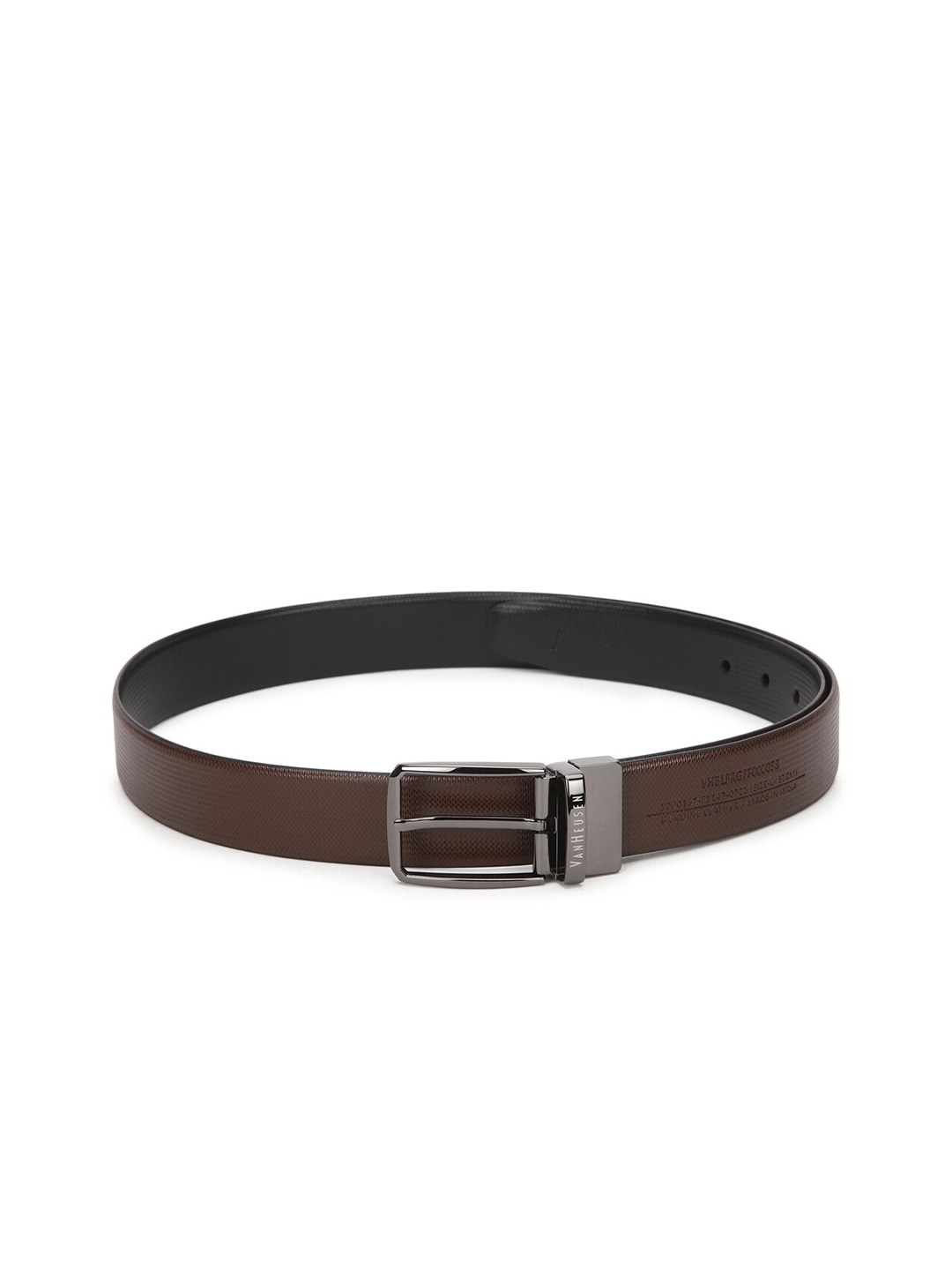 

Van Heusen Men Black & Brown Textured Textured Leather Formal Belt