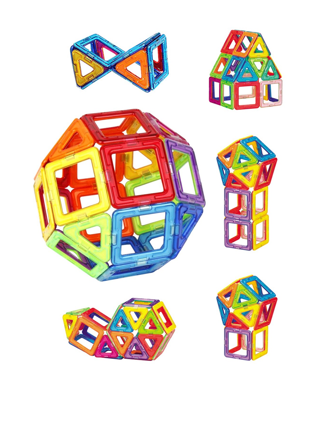 

Wembley Toys Kids Set Of 32 Magnetic Blocks Constructing & Creative Learning DIY Educational Toy Kit, Red