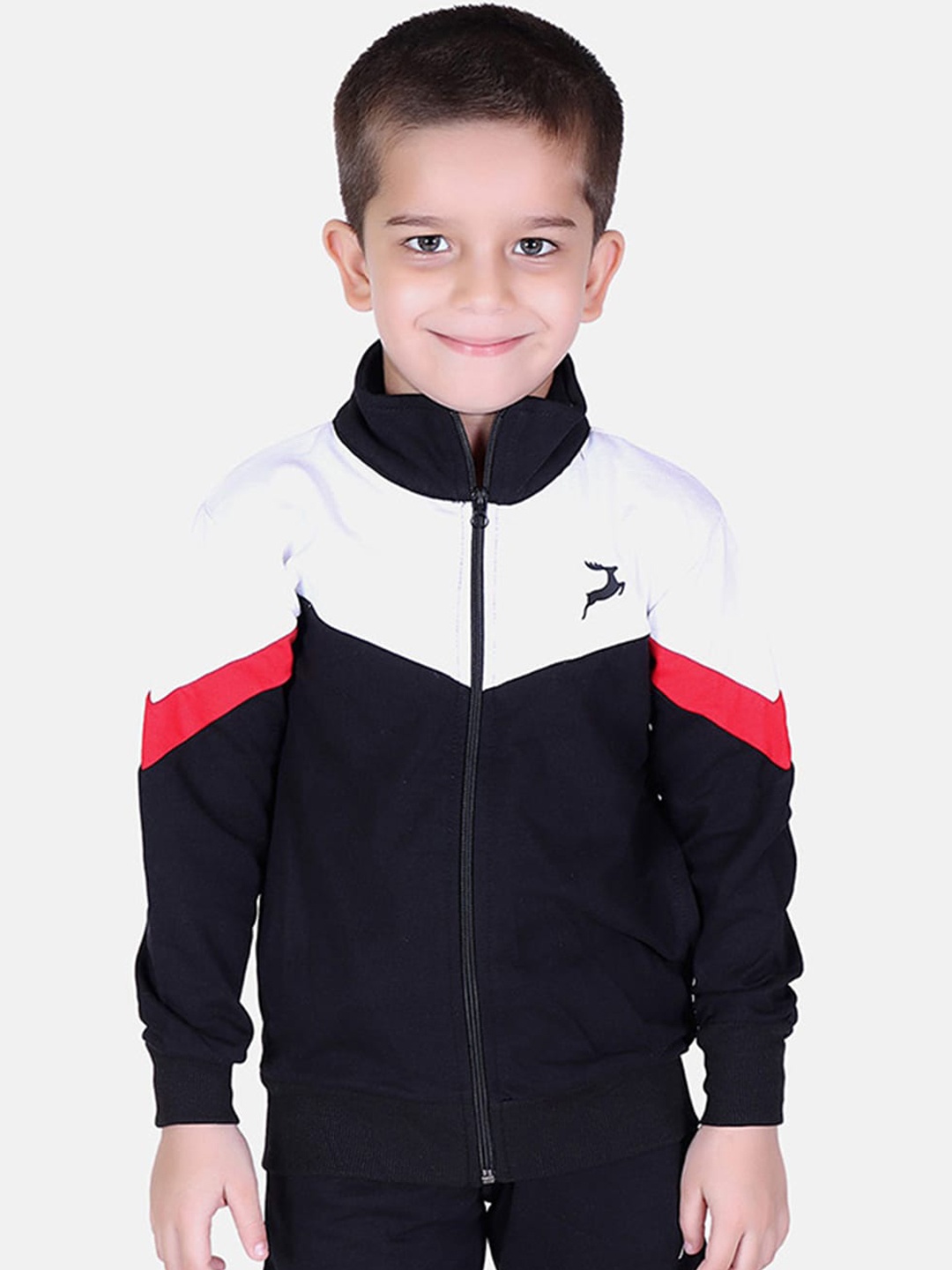 

KEPA Boys White & Black Colourblocked Lightweight Running Sporty Jacket